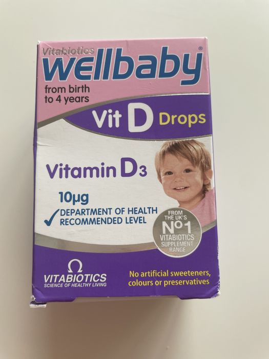 Vitabiotics Wellbaby Vit D Drops Vitamin D3, витамин D3 капки за дете