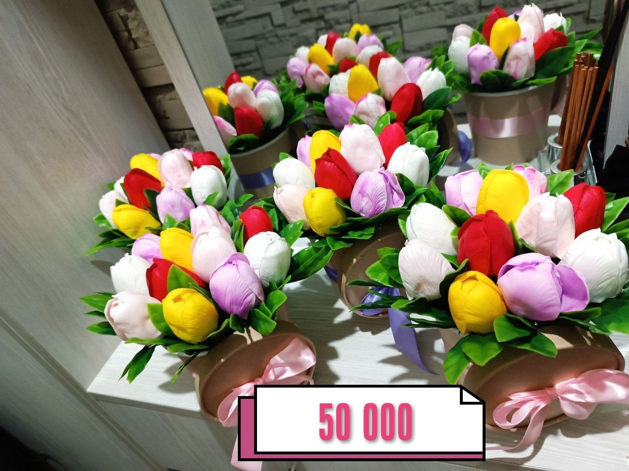 Цветы из мыло, совунли гуллар 60 000 дан бошланади