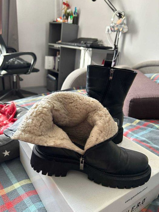 Зимние сапоги из натуральной кожи