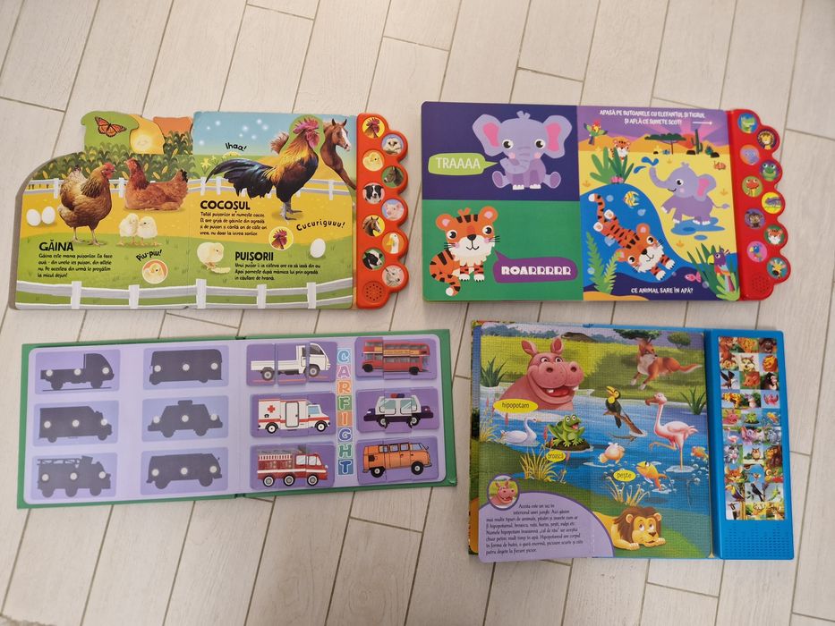 Carti animale cu sunete si puzzle pentru copii