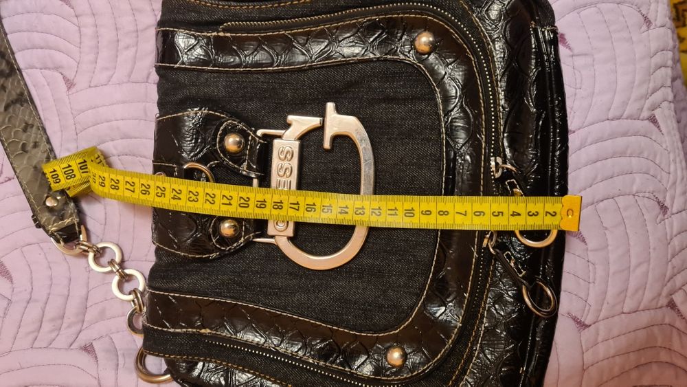 Poseta Guess denim+piele