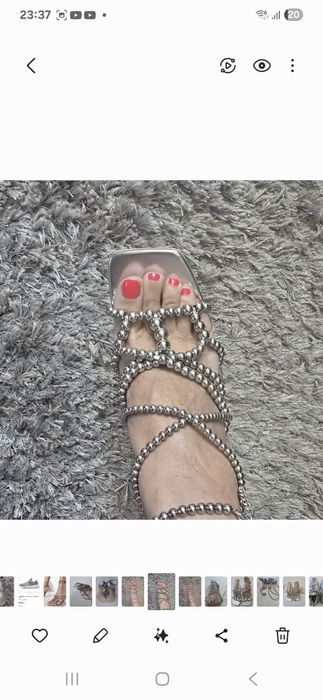 Sandale argintii noi