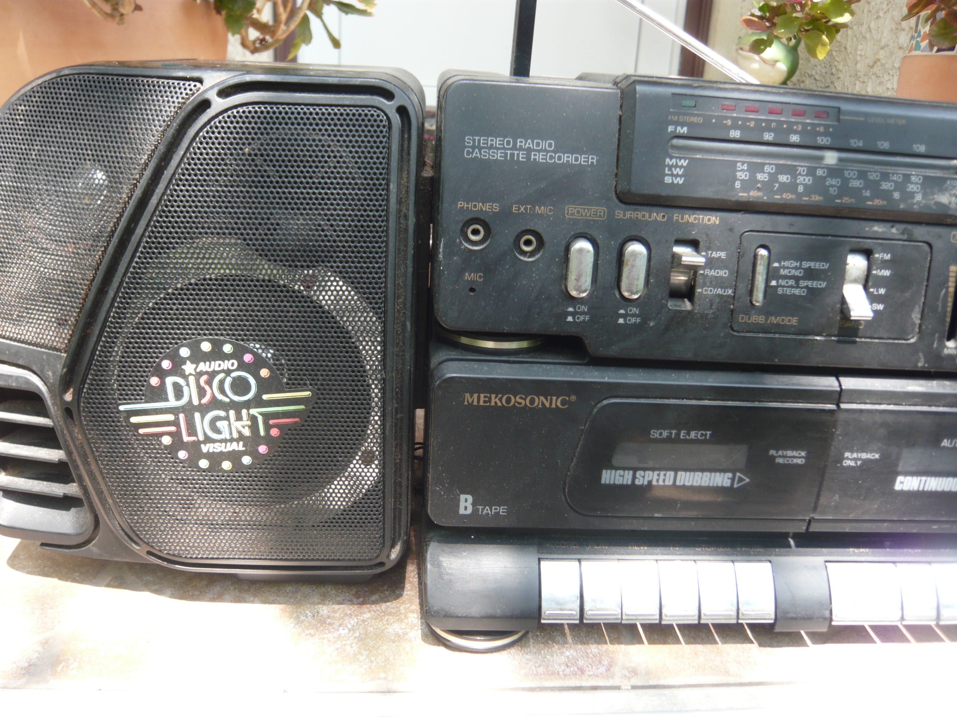 Radio dublu casetofon stereo, vintage Mekosonic MC 1000 DL