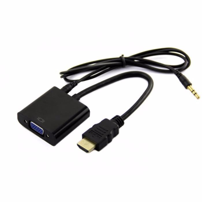 Adaptor HDMI-VGA + audio 3.5 mufe aurite Pt Laptop proiector desktop
