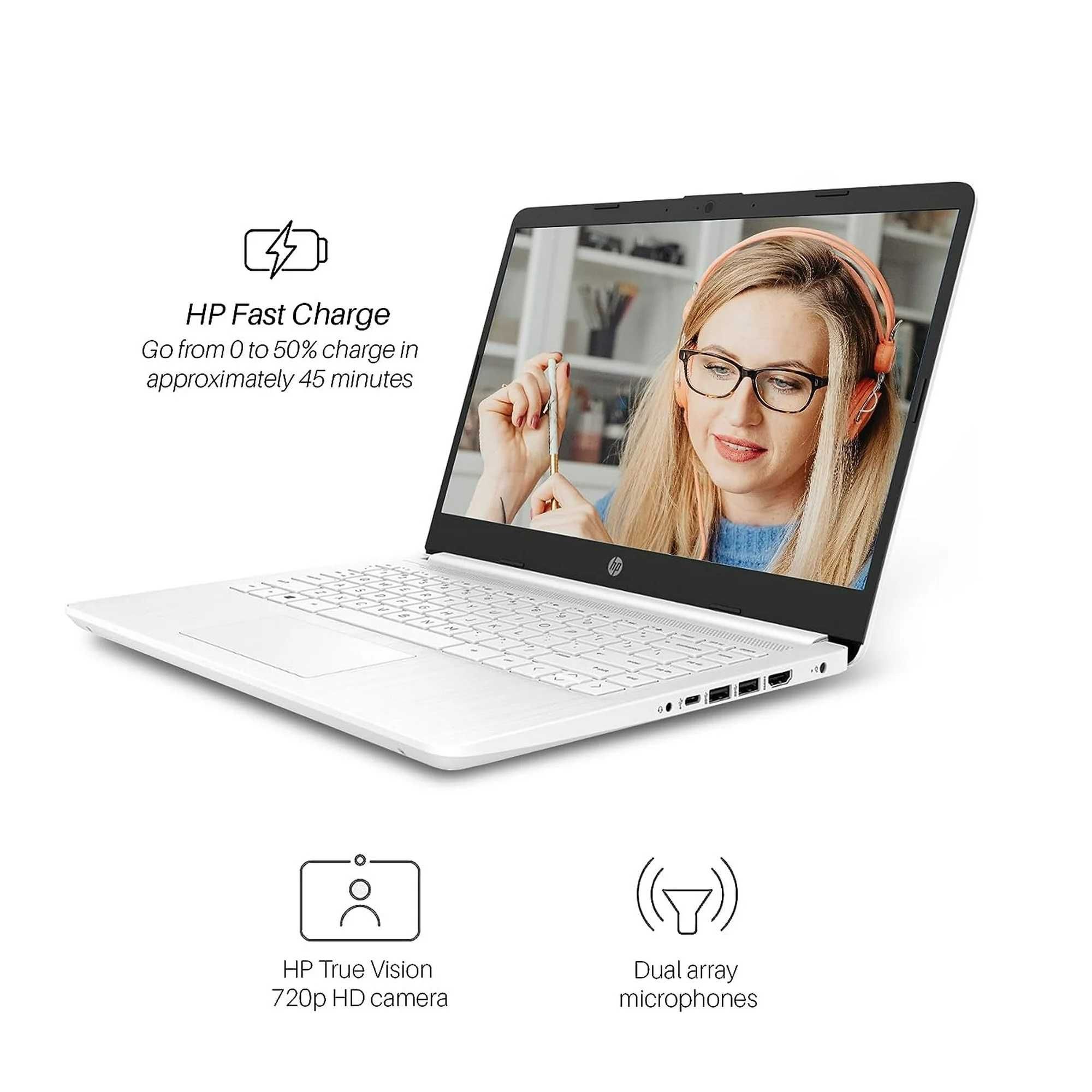 Ноутбук HP Laptop 14 N4020/8Gb DDR4/64Gb eMMC/14" LED HD