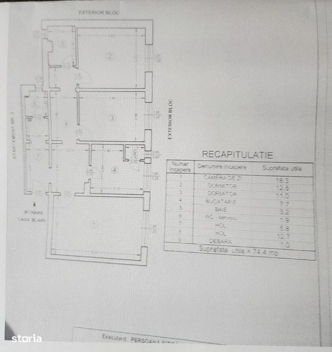 Apartament cu 3 camere decomandat Cornisa Bistritei