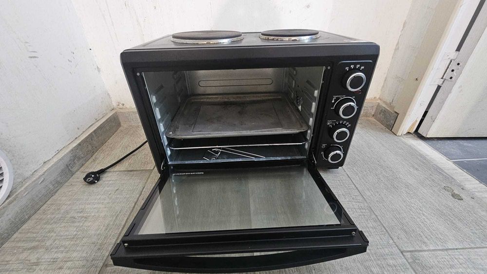 Cuptor electric cu 2 plite, Heinner, HCE-452BK, 3200W