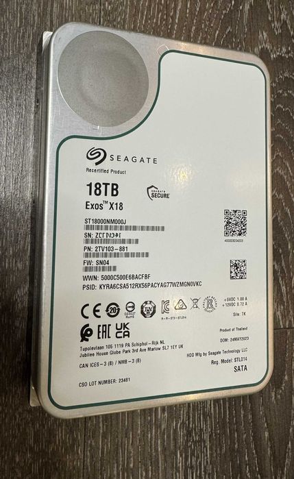 Hard disk HDD Seagate Exos 18 TB