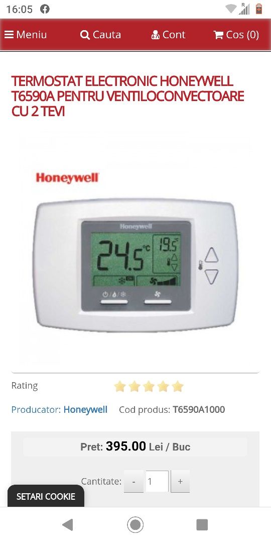 Termostat Honeywell NOU