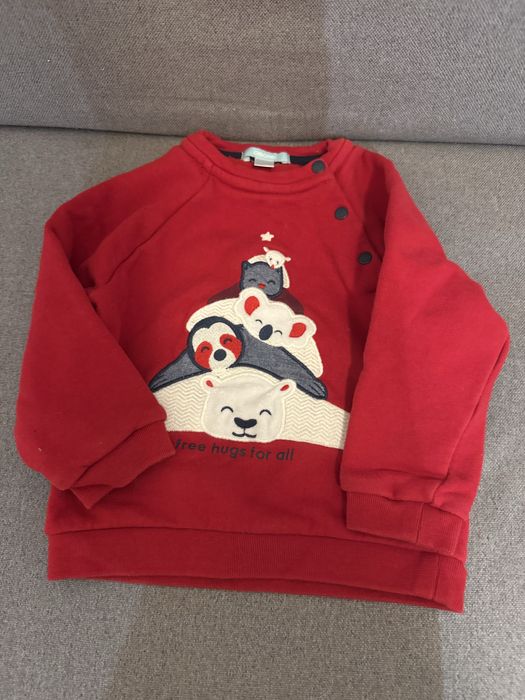 Коледен пуловер, коледен ромпър Окаиди, 86 см