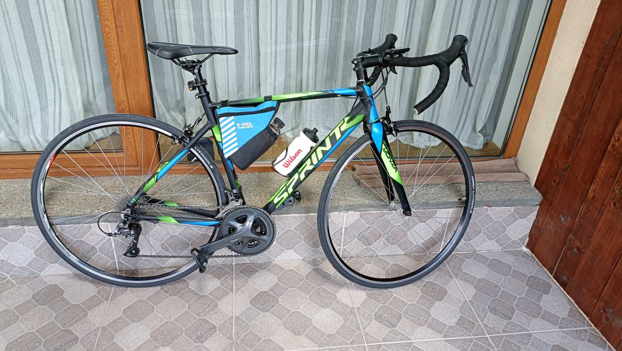 Bicicleta Sprint Monza Race 28 Negru/Verde Neon 510 mm