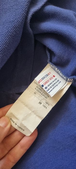 MONCLER поло блуза с къс ръкав, кралско синьо. Унисекс