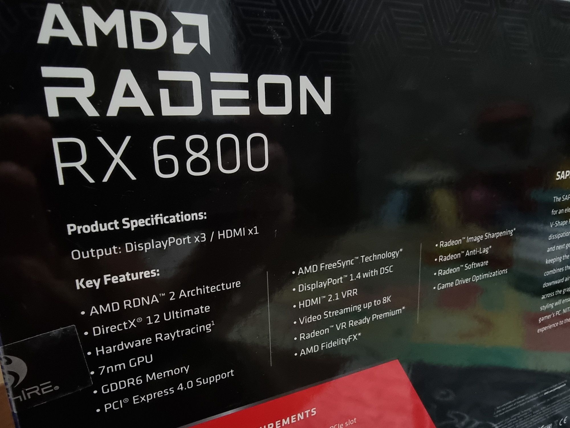 Amd Radeon Sapphire Nitro+  RX 6800 Gaming OC  16GB GDDR6 256-bit