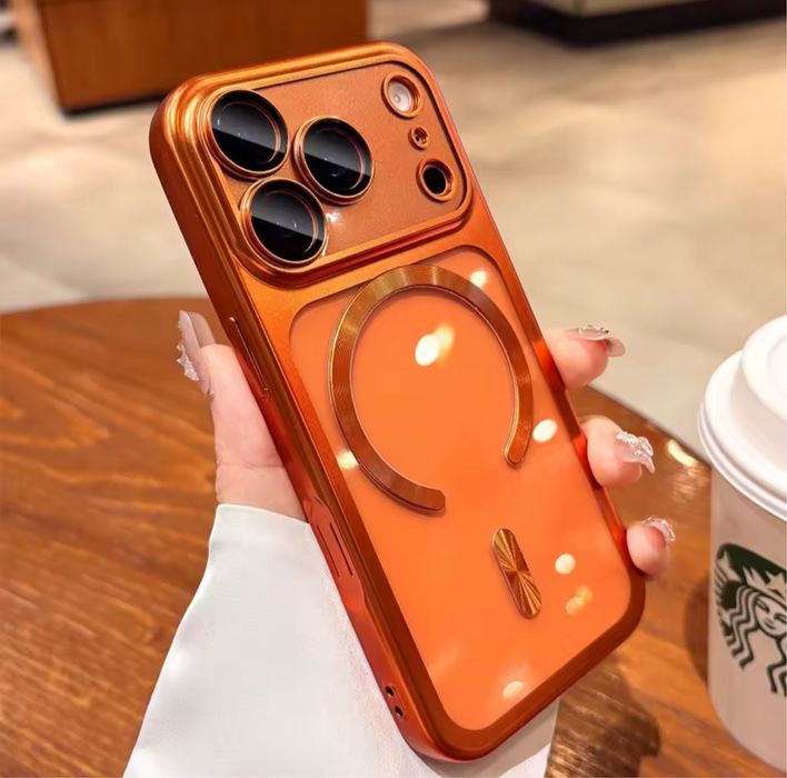 Iphone 17 PRO 17 PRO MAX - Husa Magsafe Orange Full Cover