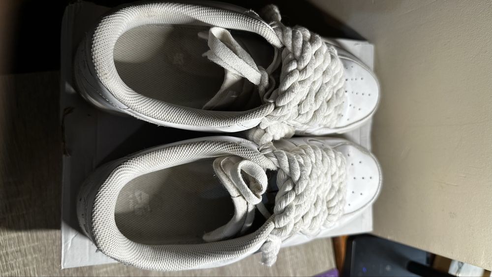 White air force 1 rope lace