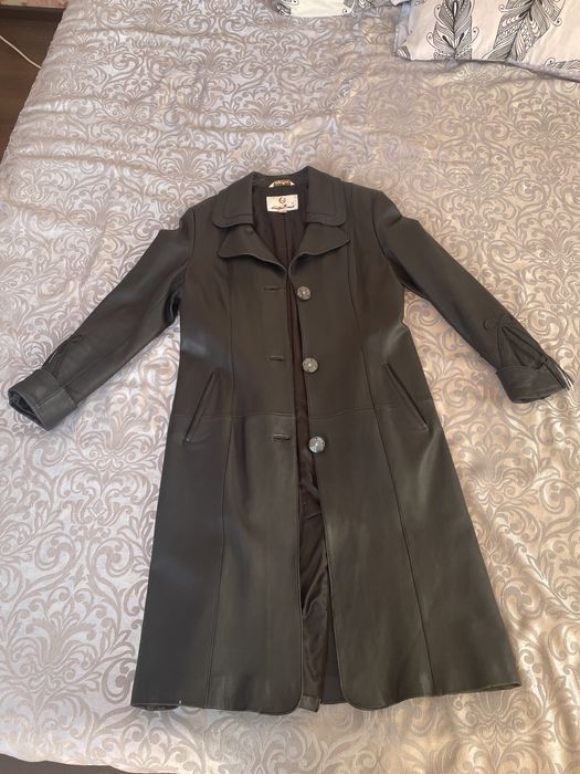 Кожанный плащ