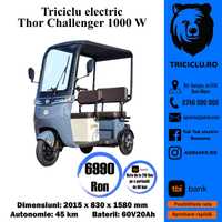 Triciclu electric cu motor puternic 1000W Thor Challenger Agramix