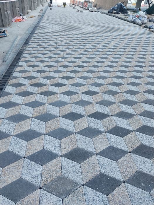 Брусчатка укладка Vibropress bruschatka terish xizmat.Tabiiy granit te