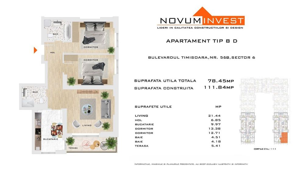 Apartament 3 camere I Parcul Liniei I Metrou Gorjului 600m