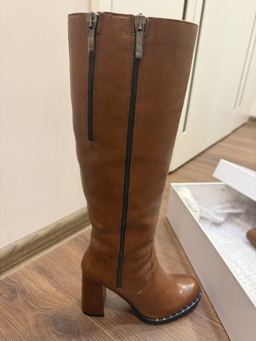 Дамски ботуши естествена кожа Eva Minge