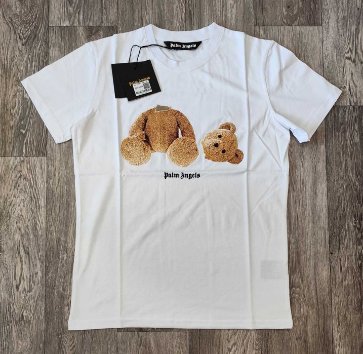 Мъжка детска фланелка тениска Palm Angels bear мече блуза 100% памук