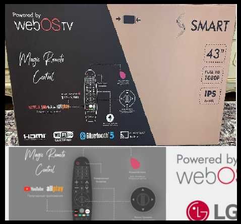 Новый. Телевизор Smart LG 43 (FSV22) WEB OS