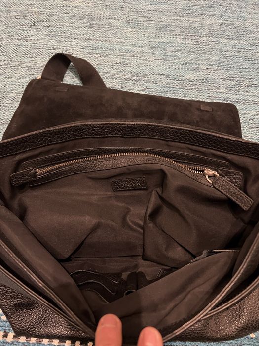Geanta de piele neagra barbati de la Musette