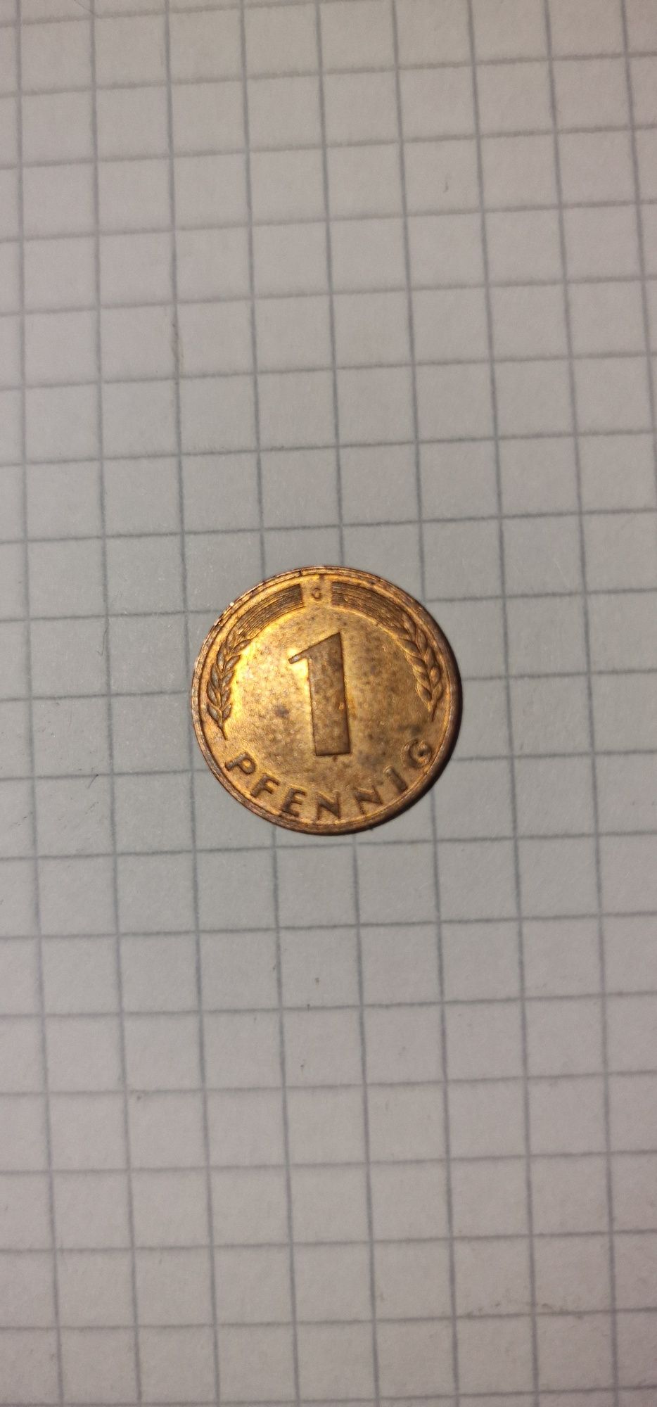 Monedă 1 PFENNIG; an fabricație 1949.