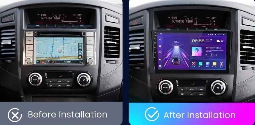 Мултимедия Android 13 за Mitsubishi Pajero IV V80 V90 CARPLAY RDS DSP