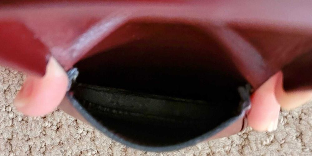 Portofel Original CARTIER Les Must de Cartier Leather Bordeaux Flip