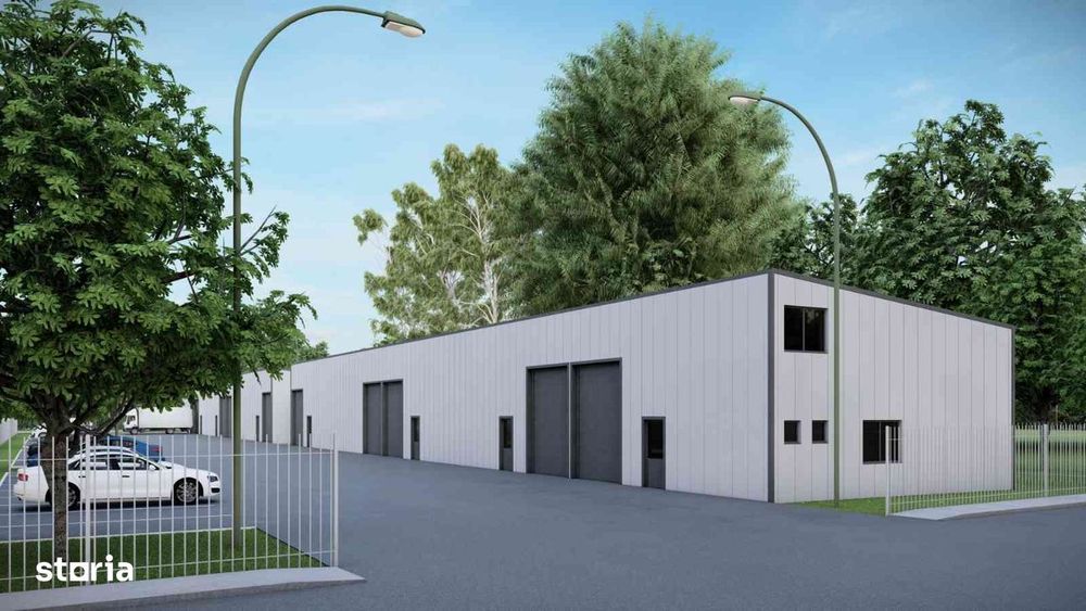 Hala nouă de vânzare – Berceni – la stradă principală, complet utilată