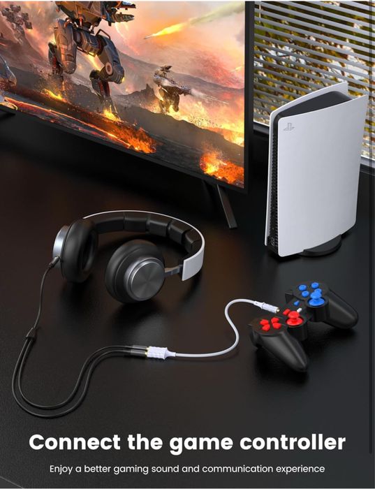 Adaptor pentru casti si micrfon splitter