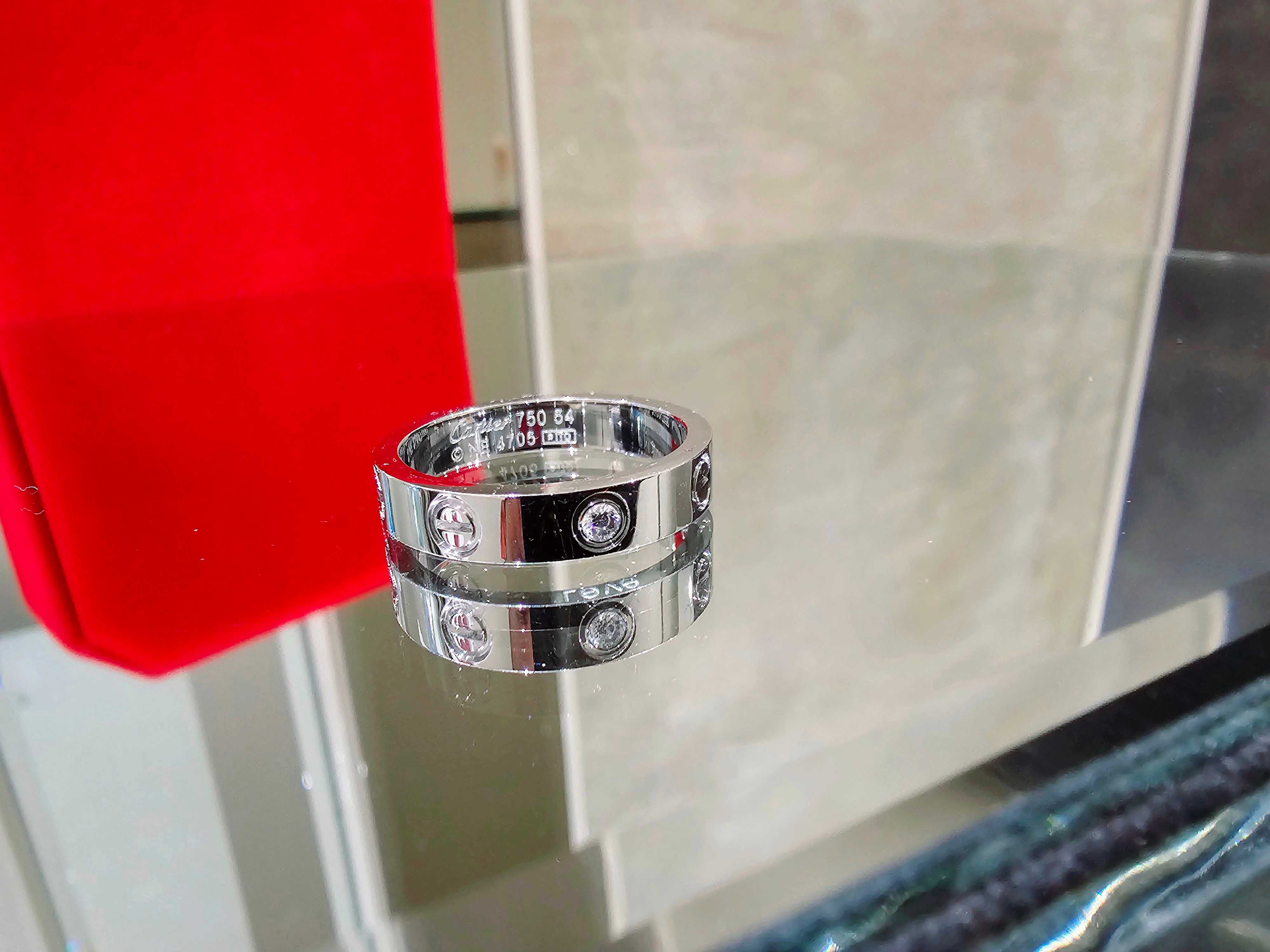 CARTIER Love White Gold 1 Diamond Small Model Пръстен