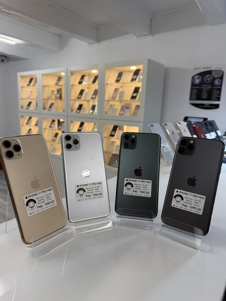  iPhone 11 Pro Max 256 si 64 gb , 100% ! Garantie 12 luni + cadou