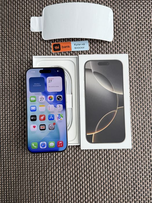 НОВ! *ЛИЗИНГ* iPhone 16 Pro 256Gb Natural Titanium / Гаранция