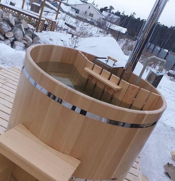 Фурако из кедра, горячие ванны, баня