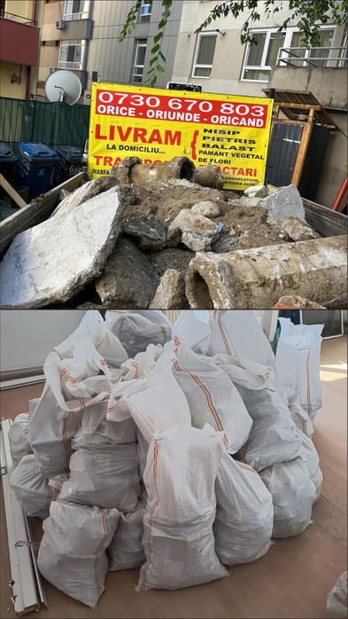 Evacuari moloz gunoi/moloz la sac/oamenii la incarcat/bucuresti/ilfov