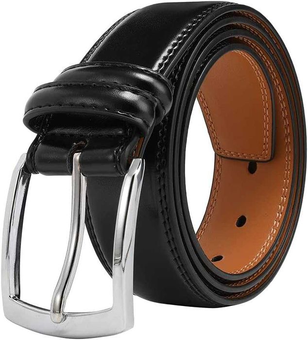 Curea din piele Unisex, Negru, 110 cm - TEAMMAO