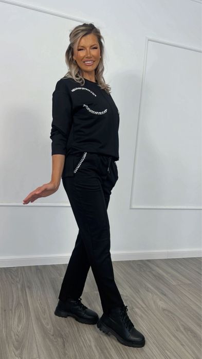Trening bumbac din 2 piese bluza si pantaloni deosebit, confortabil