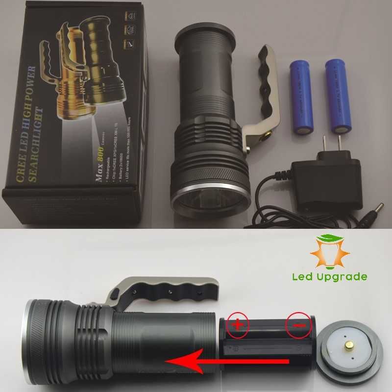 Lanterna portabila solida LED Cree din aluminiu, Garantie 2 ani!