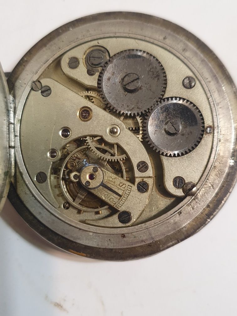 Ceas mecanic vintage de buzunar din argint