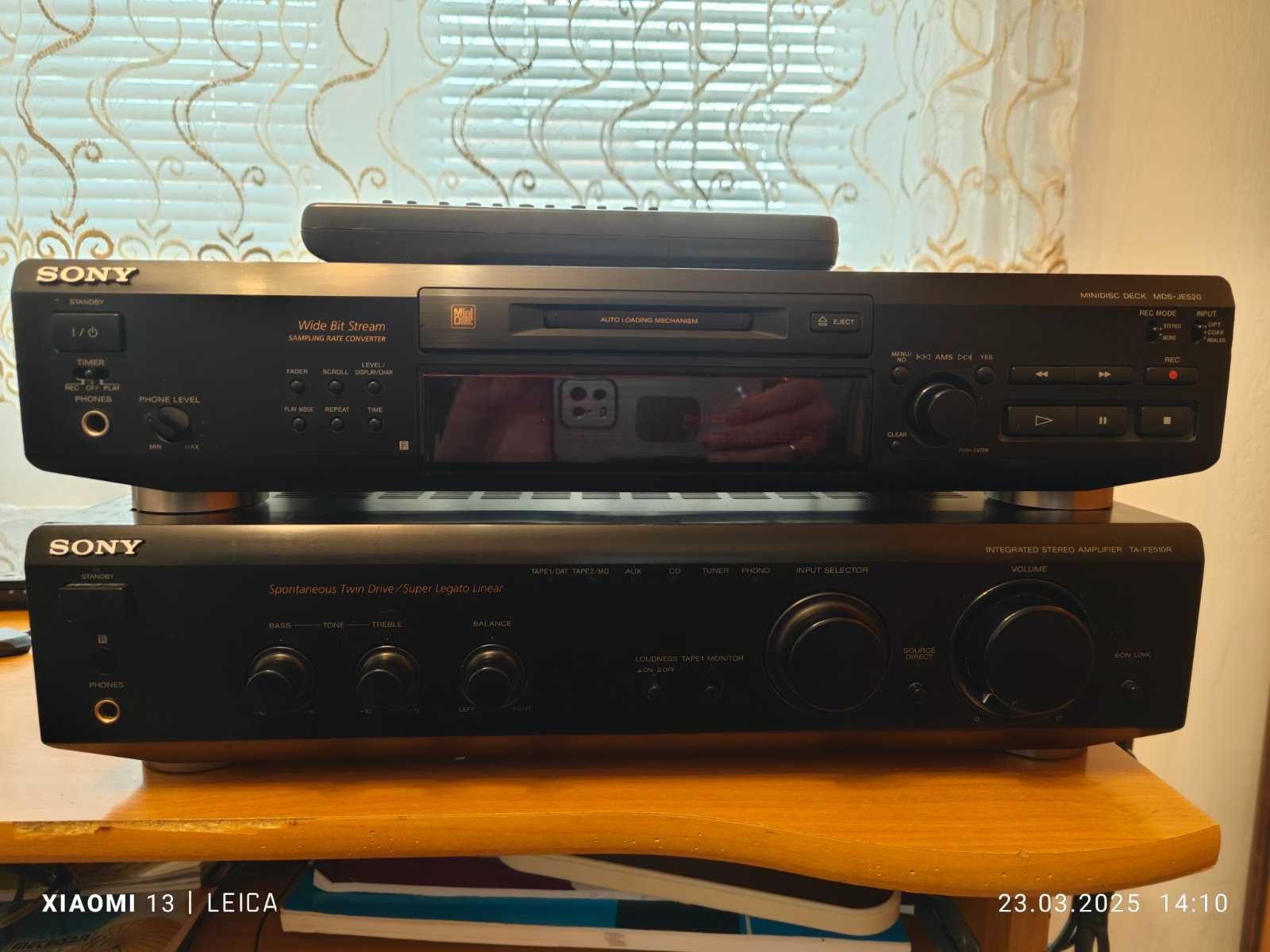 продавам усилвател и минидиск  на  Sony