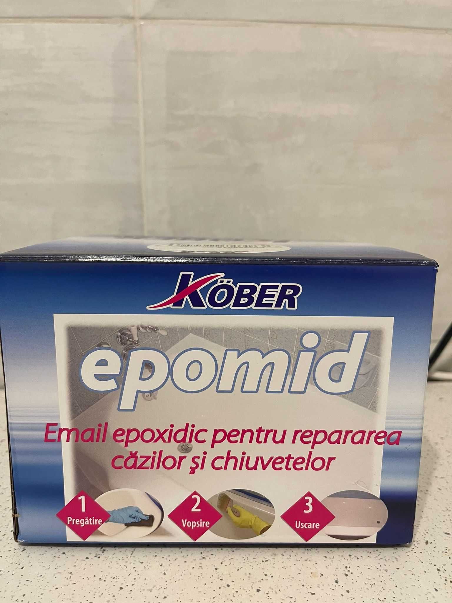 Kit vopsea Epoxi Kober Epomid, interior, alb, 0.375 L