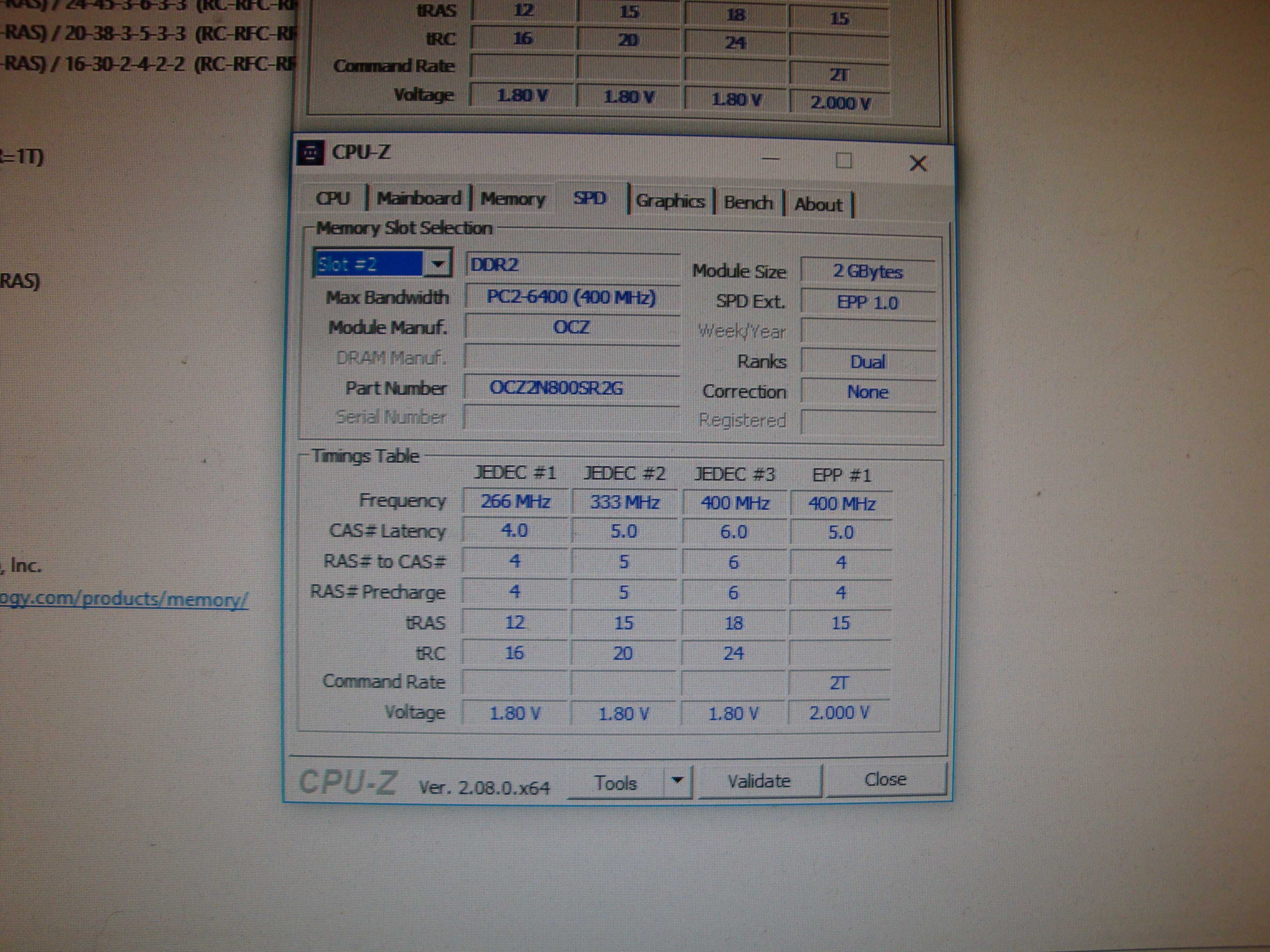 kit memorii ram DDR2 OCZ SLI 4GB 2x 2GB dual ch 800 Mhz