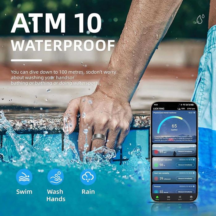 Нов бижутерски умен пръстен за проследяване на съня - пулс - фитнес...