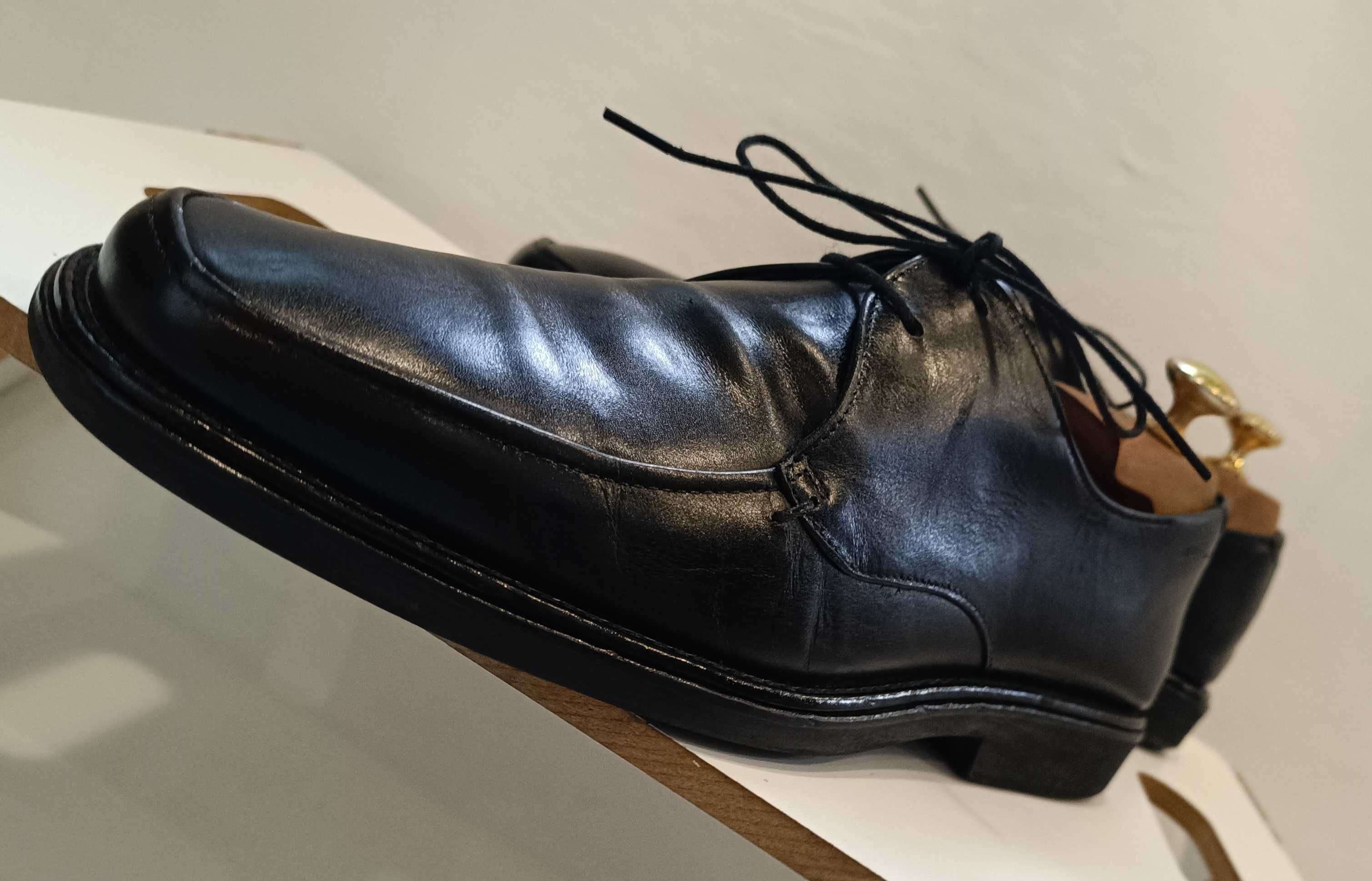 Pantofi derby split toe 41 41.5 de lux Hugo Boss piele naturala moale
