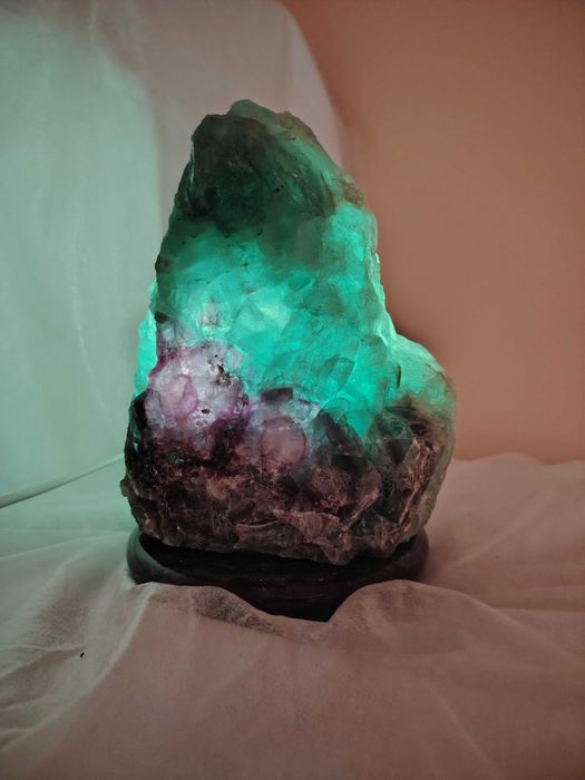 Lampa mare de Fluorina, decor, cristaloterapie, purificare energetica
