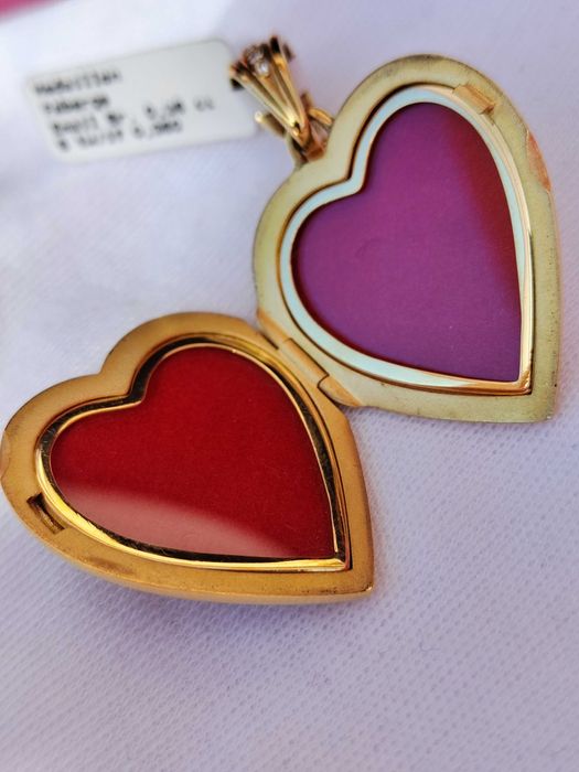 Fabergé Masterpiece Victor Mayer Pandantiv Aur 18K Diamante Email Rosu