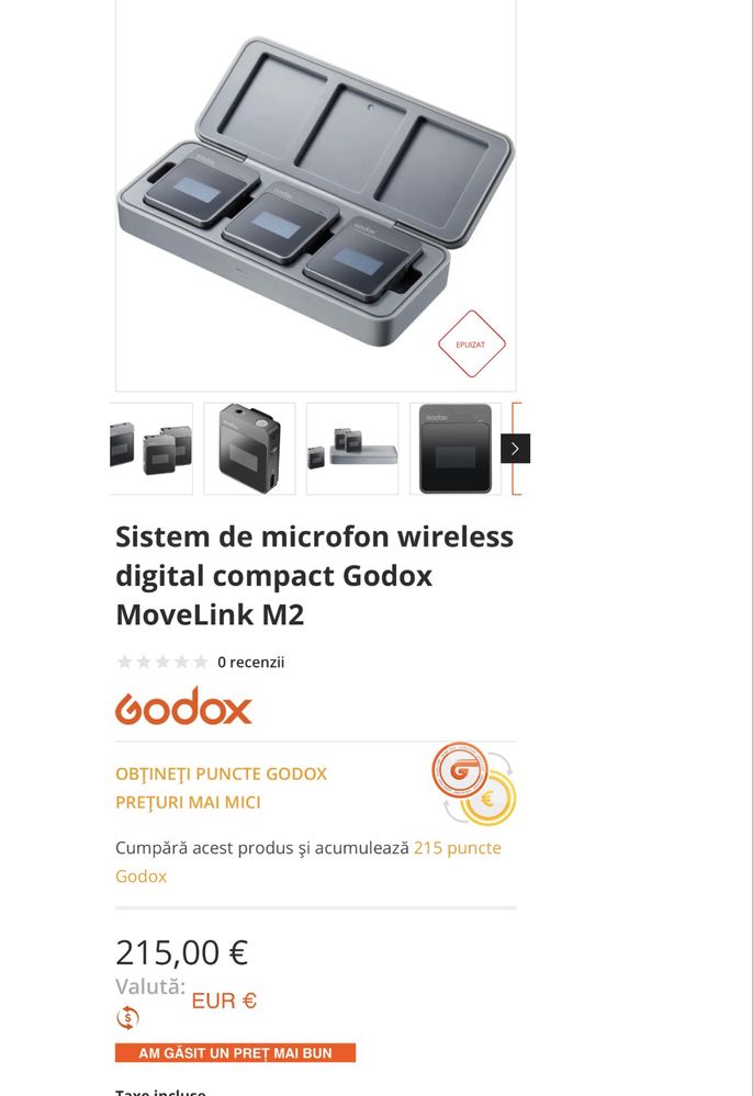 Sistem de microfon wireless digital compact Godox MoveLink M2