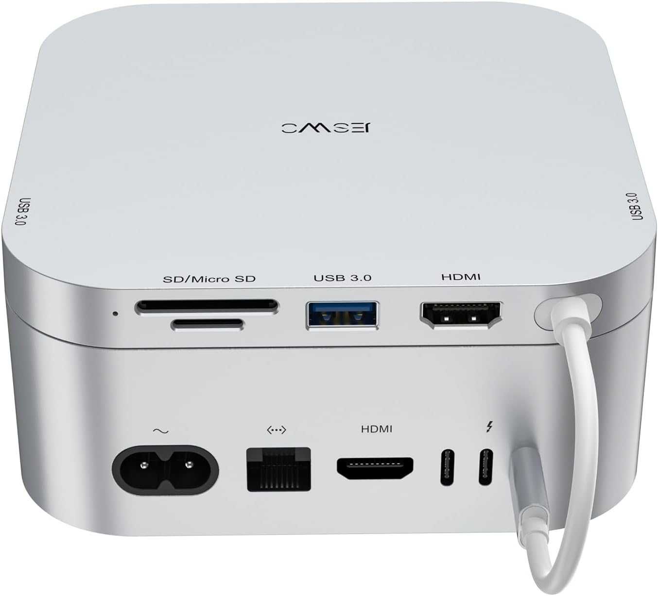 JESWO Докинг станция за Mac Mini M4/M4 Pro с 4K/60Hz HDMI,3 х USB 3.0